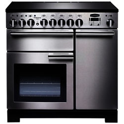 Rangemaster Professional Deluxe 90 Induction Hob Range Cooker Stainless Steel